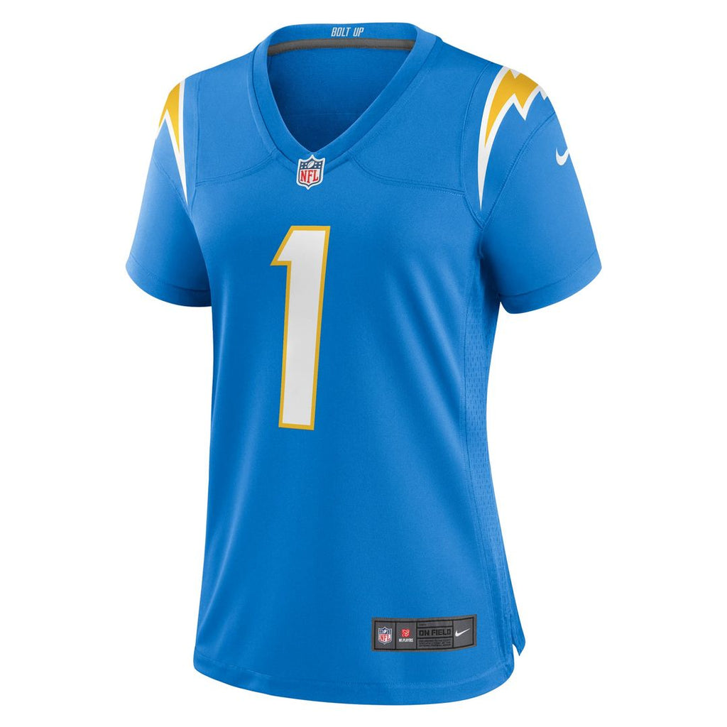 Number 1 Mom Los Angeles Chargers Women's Game Jersey - Powder Blue