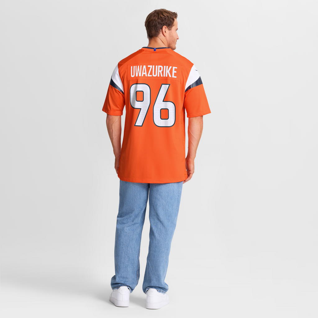 Eyioma Uwazurike Denver Broncos Team Game Jersey - Orange
