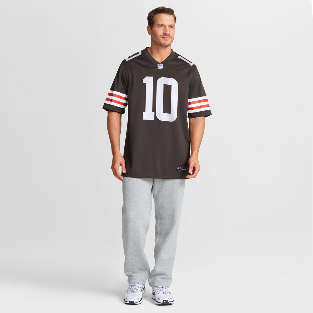 Quinshon Judkins Cleveland Browns 2025 Draft Game Jersey - Brown