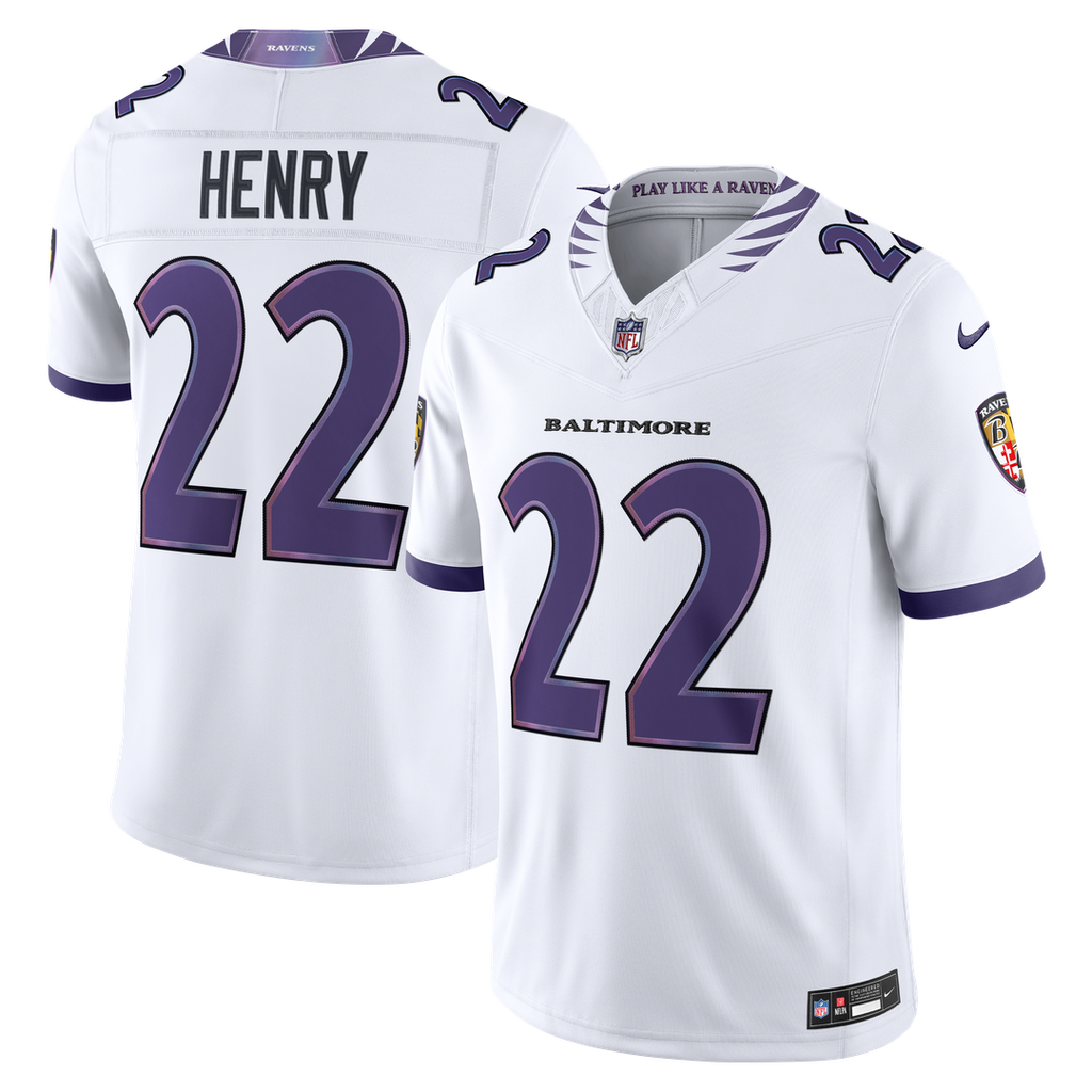 Derrick Henry Baltimore Ravens Vapor F.U.S.E. Stitched Limited Jersey - White
