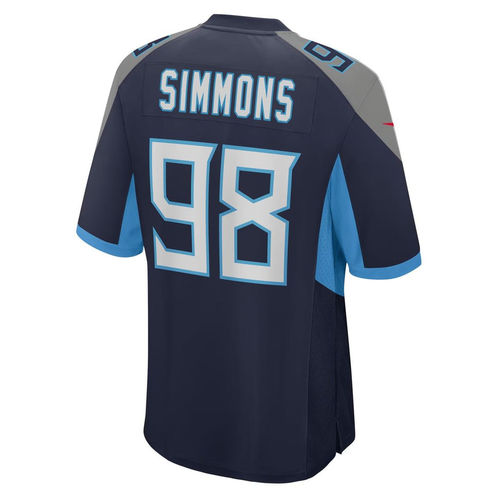 Jeffery Simmons Tennessee Titans Youth Game Jersey - Navy