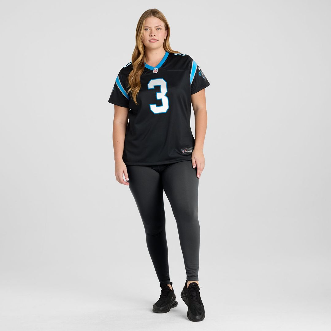 Princely Umanmielen Carolina Panthers Women's Team Game Jersey - Black