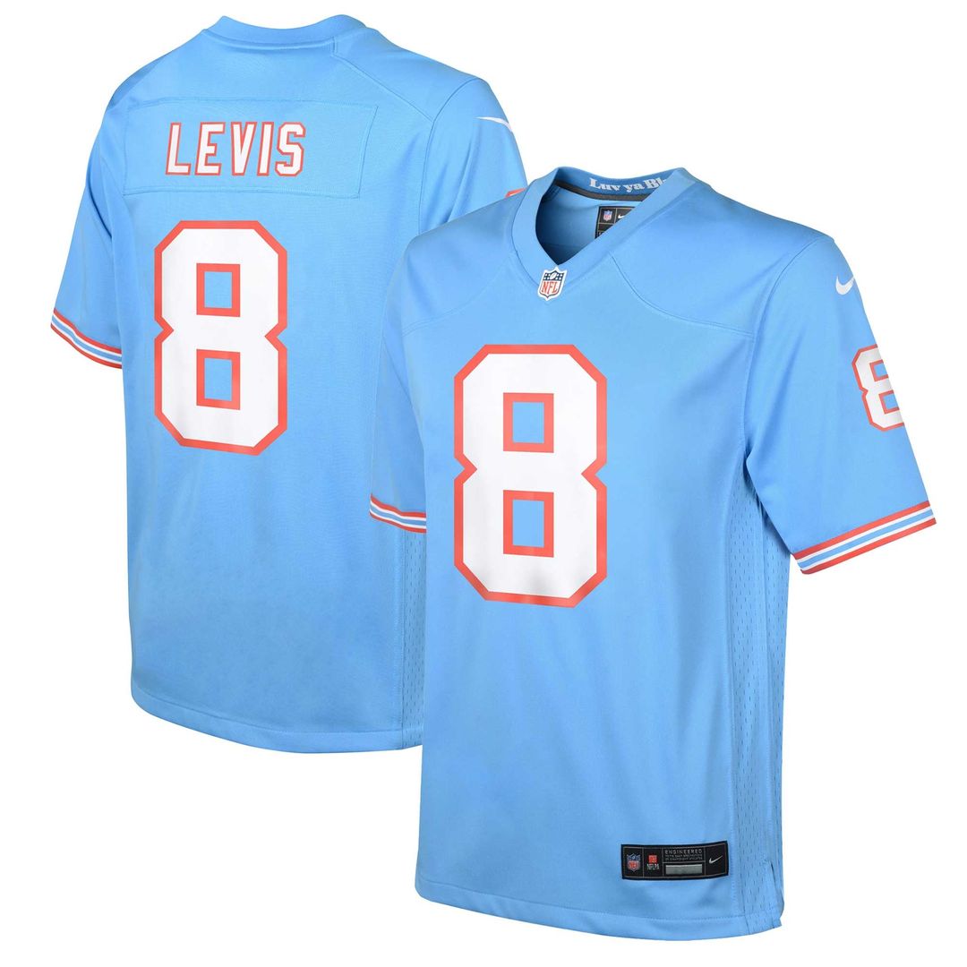 Will Levis Tennessee Titans Youth Game Jersey - Light Blue