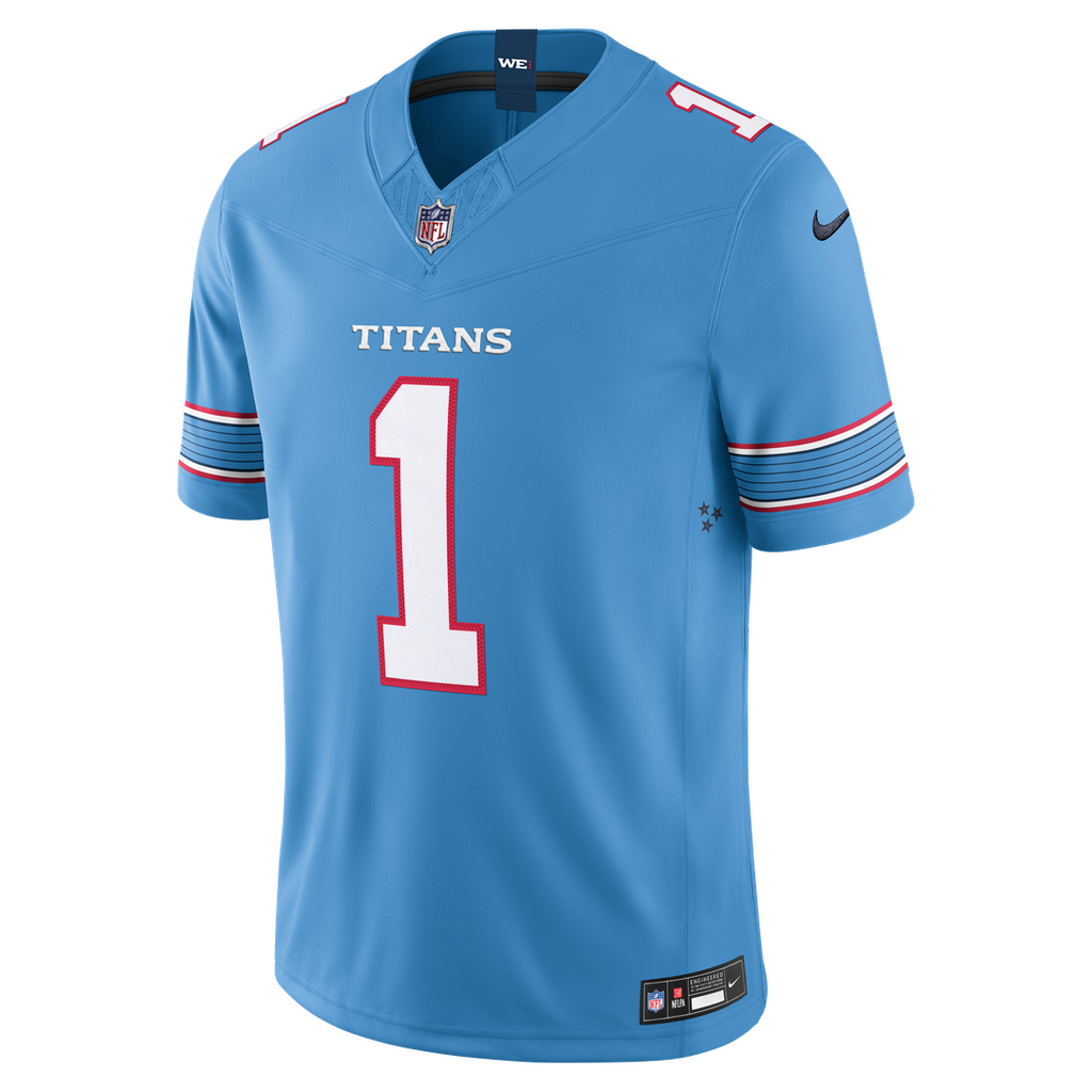 Cameron Ward Tennessee Titans Vapor F.U.S.E. Stitched Limited Jersey - Light Blue