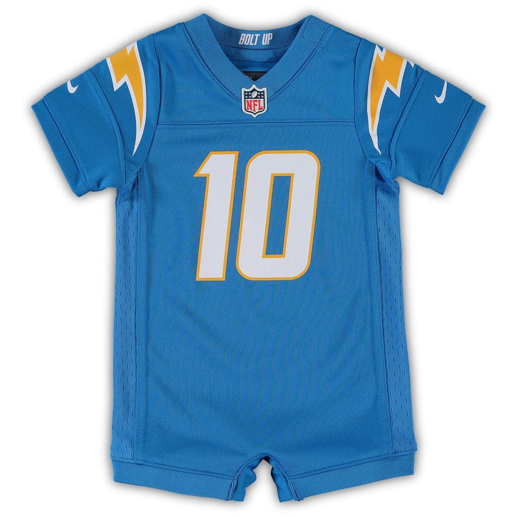 Justin Herbert Los Angeles Chargers Infant Game Romper Jersey - Powder Blue