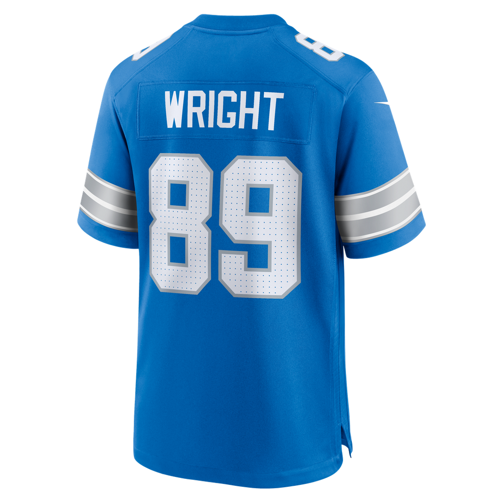Brock Wright Detroit Lions Team Game Jersey - Blue