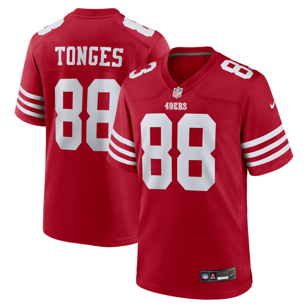 Jake Tonges San Francisco 49ers Team Game Jersey - Scarlet