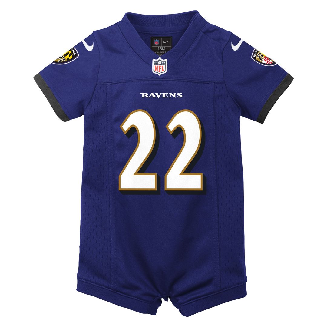 Derrick Henry Baltimore Ravens Newborn & Infant Game Romper Jersey - Purple