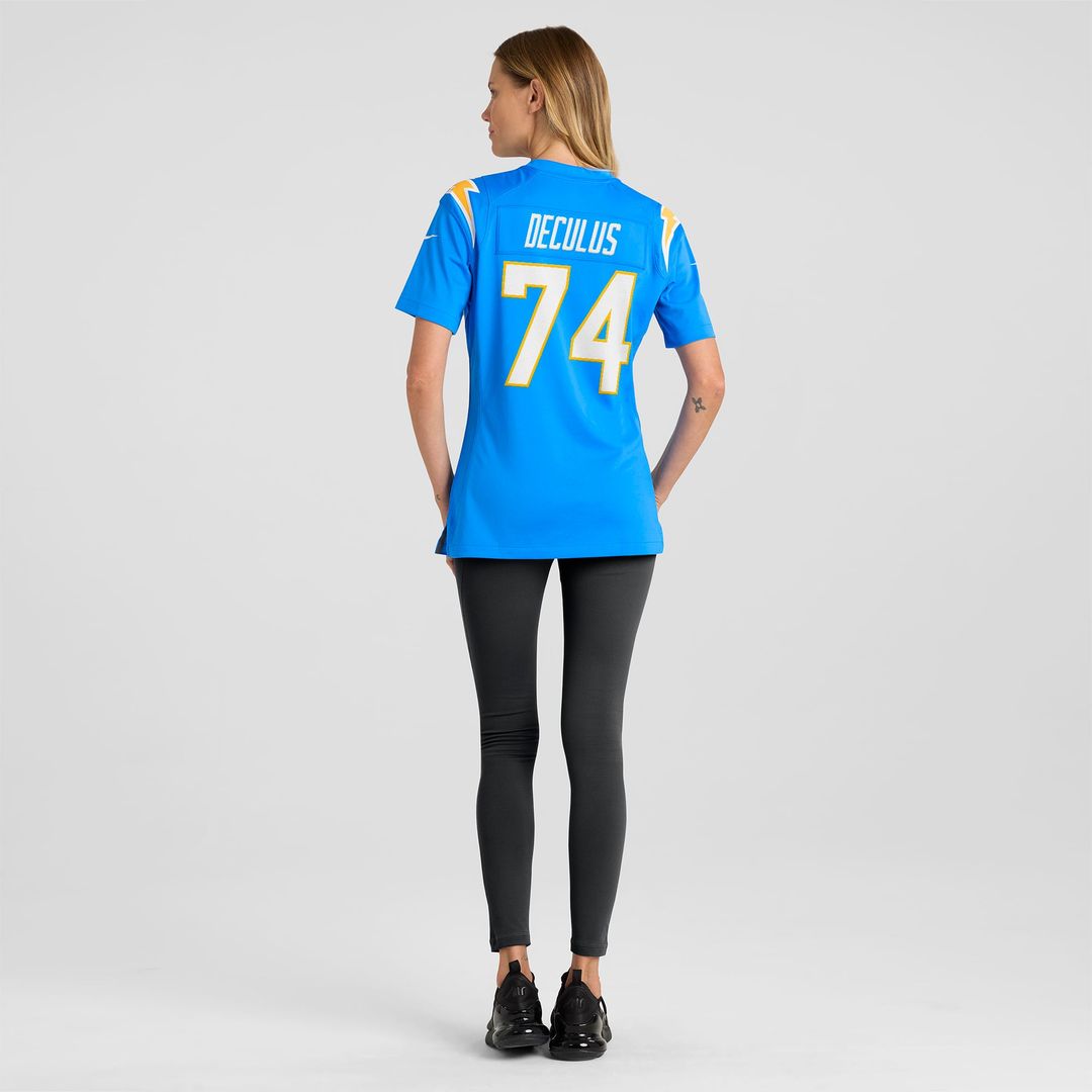 Austin Deculus Los Angeles Chargers Women's Team Game Jersey - Powder Blue