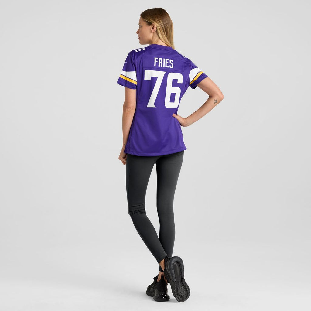 Will Fries Minnesota Vikings Women's Team Game Jersey - Purple