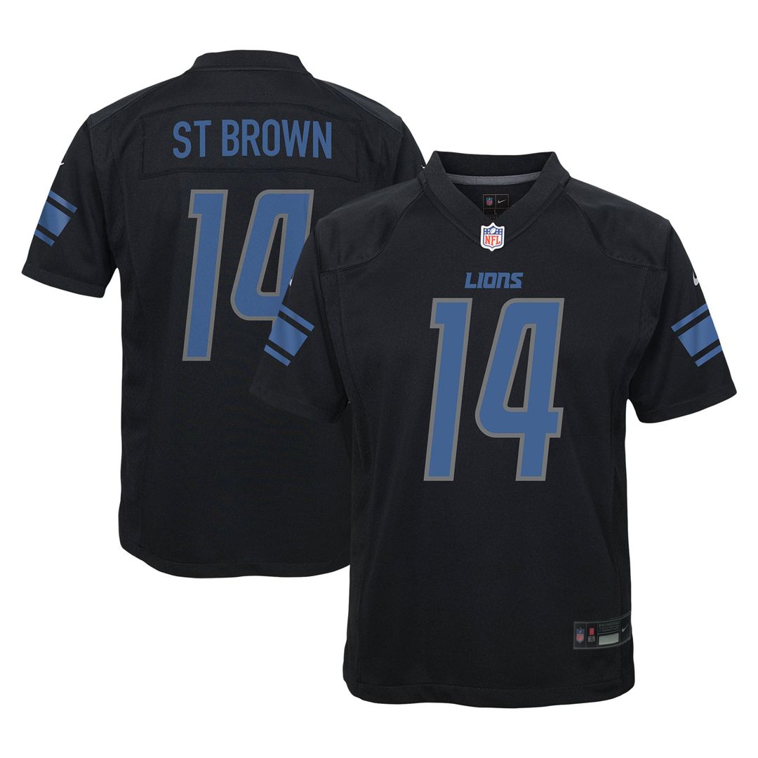 Amon-Ra St. Brown Detroit Lions Youth Game Jersey - Black