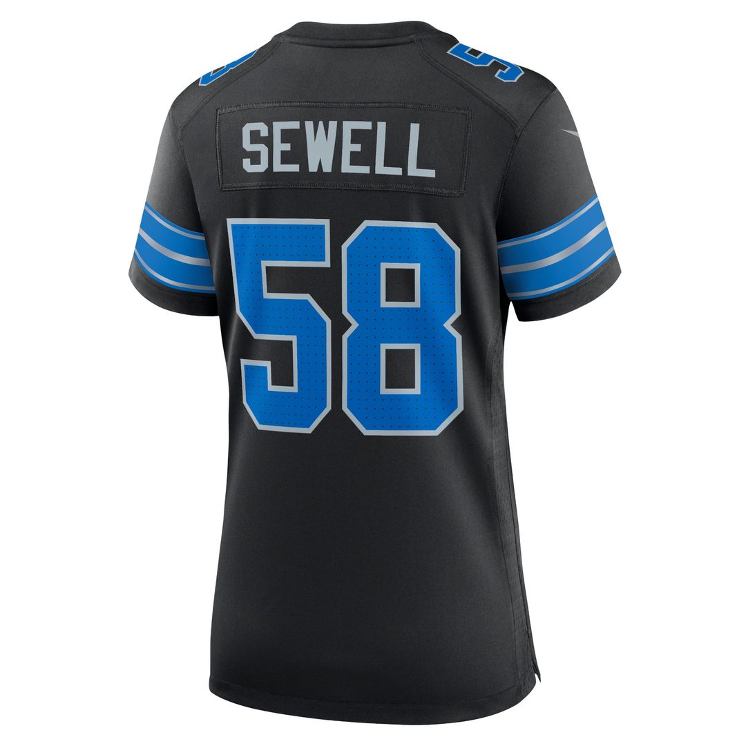 Penei Sewell Detroit Lions Women's 2nd Alternate Game Jersey - Black