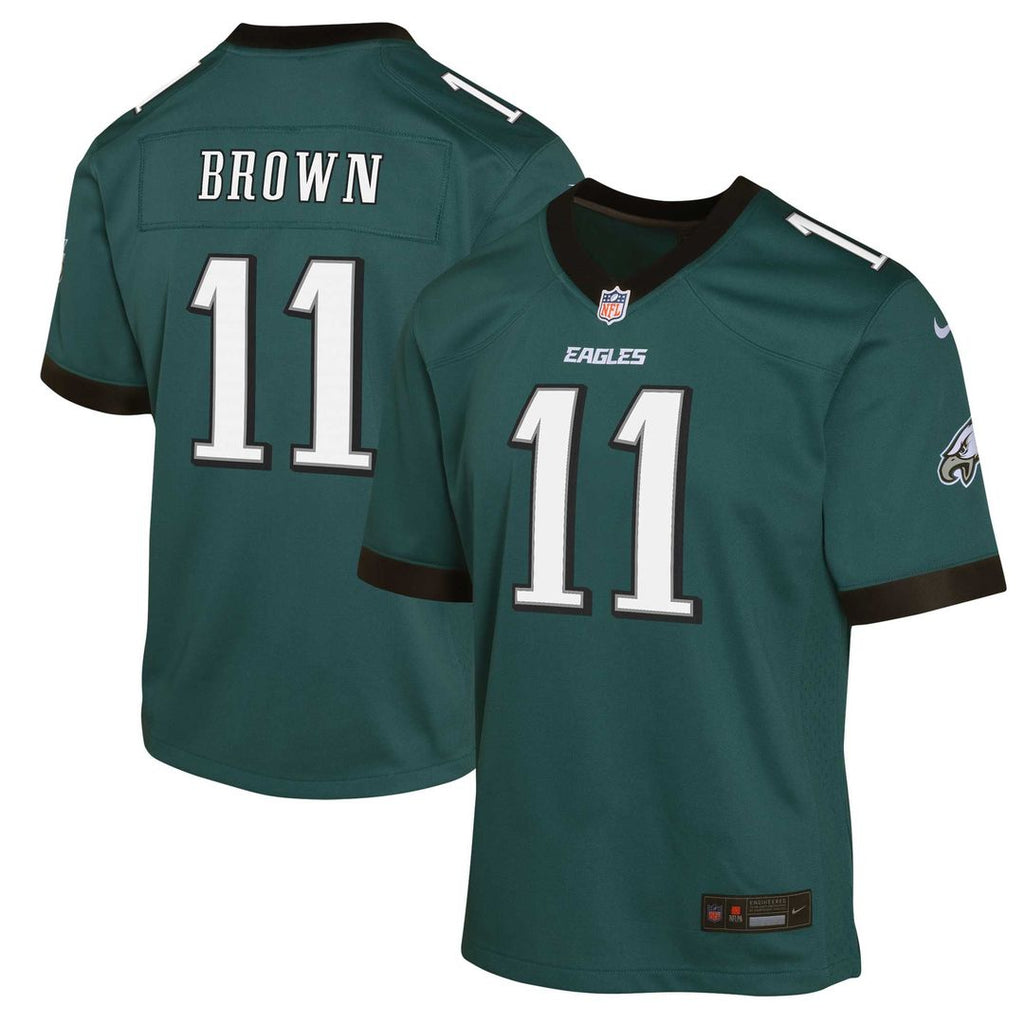 A.J. Brown Philadelphia Eagles Youth Game Jersey - Green