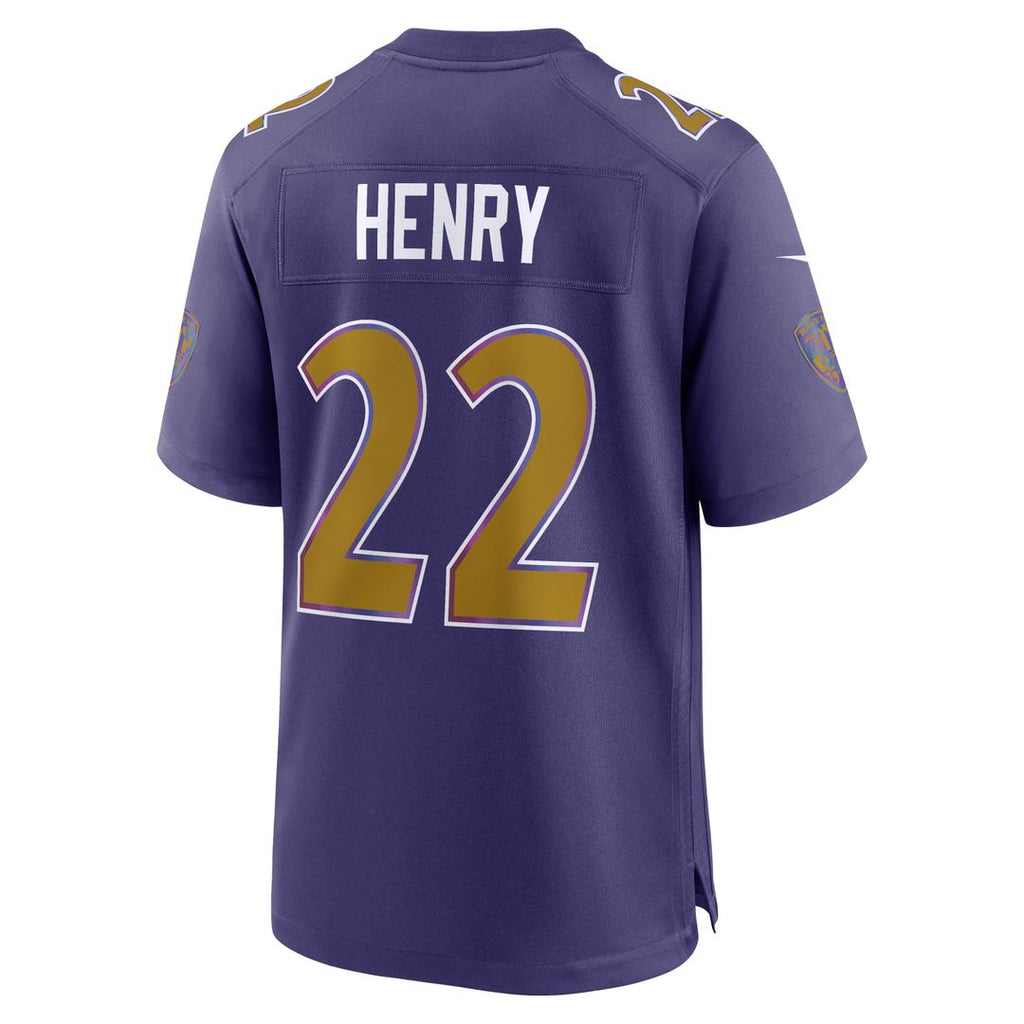 Derrick Henry Baltimore Ravens Game Jersey - White