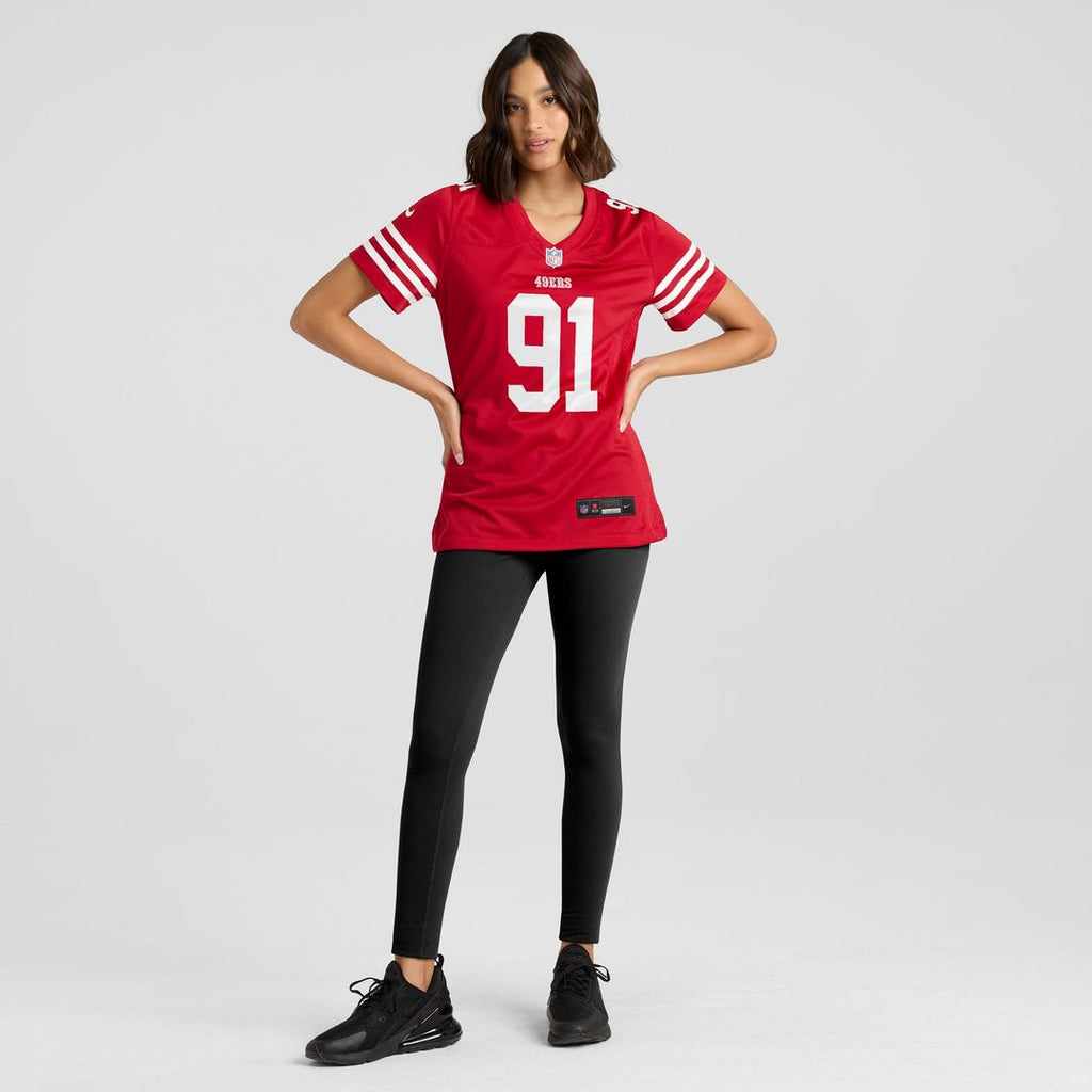 Sam Okuayinonu San Francisco 49ers Women's Team Game Jersey - Scarlet