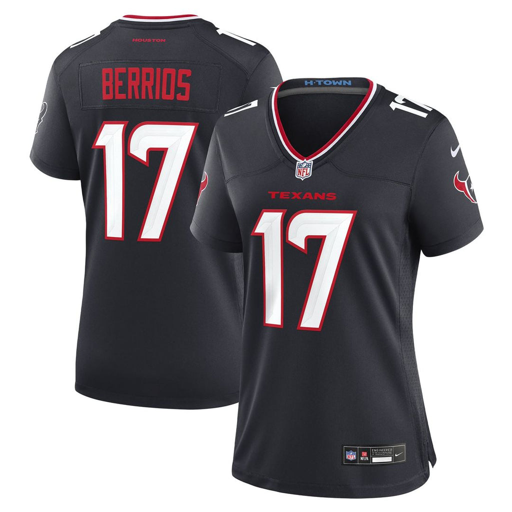 Braxton Berrios Houston Texans Women's Team Game Jersey - Navy