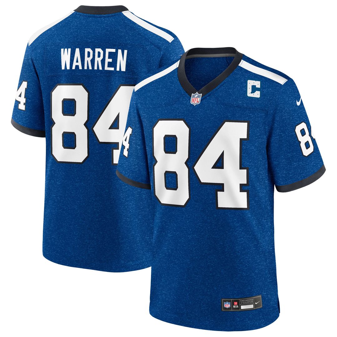 Tyler Warren Indianapolis Colts Alternate 2 Indiana Nights Game Jersey - Heather Royal