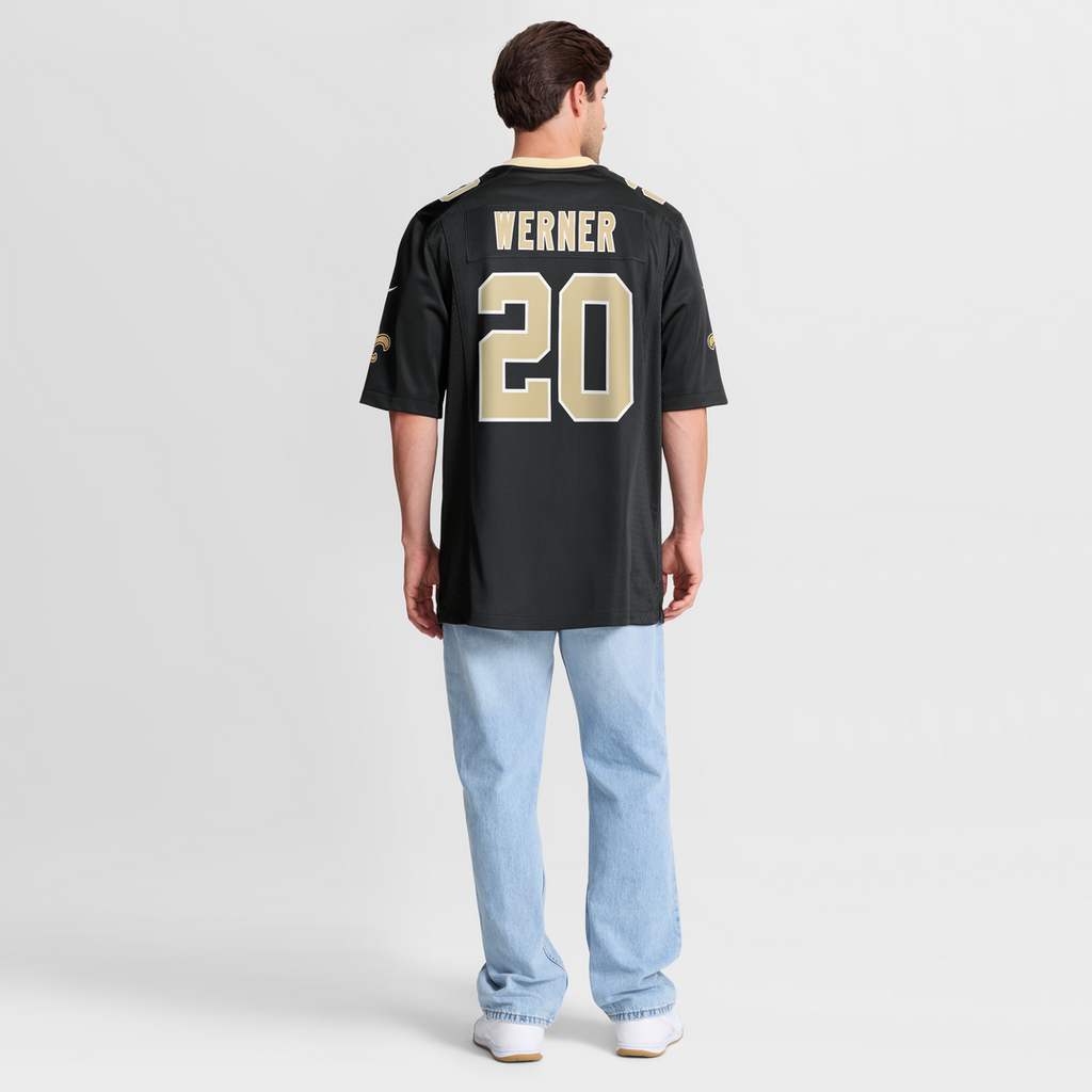 Pete Werner New Orleans Saints Game Jersey - Black