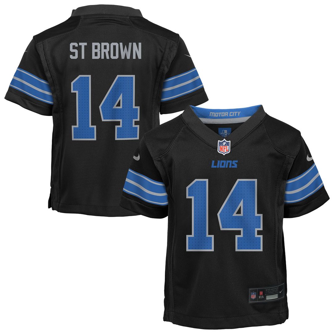 Amon-Ra St. Brown Detroit Lions Preschool Alternate Player Game Jersey - Black