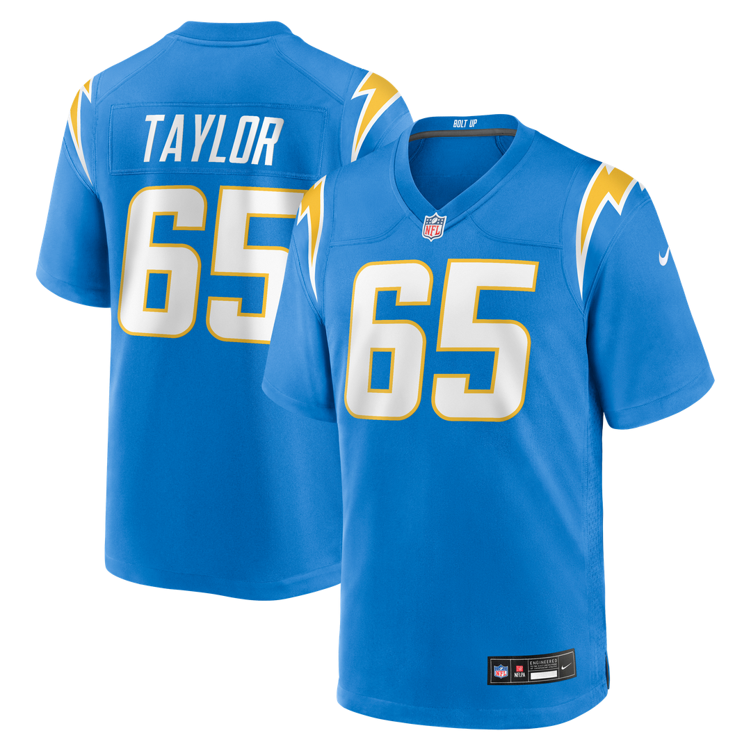 Logan Taylor Los Angeles Chargers Team Game Jersey - Powder Blue
