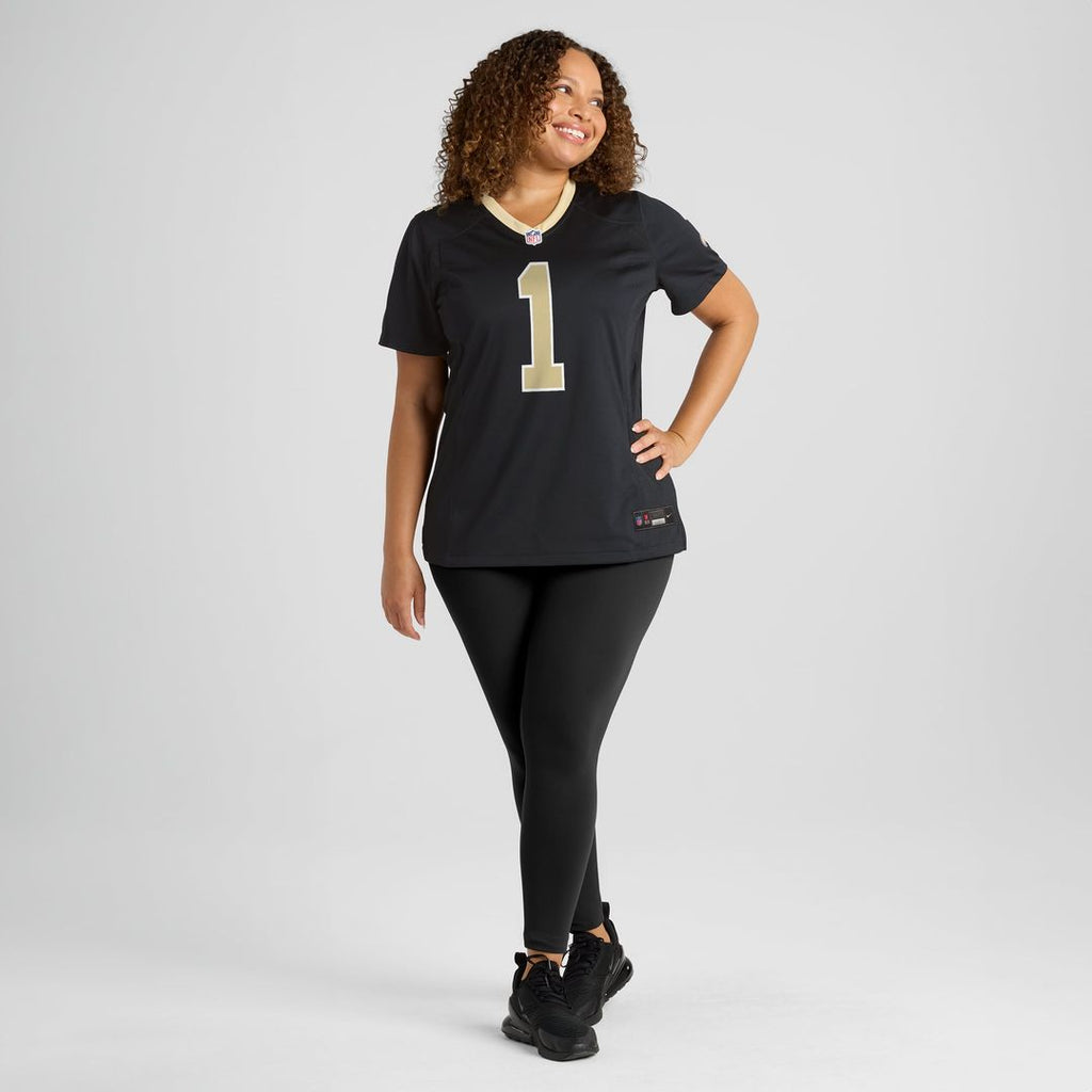 Number 1 Bride New Orleans Saints Women's Game Jersey - Black