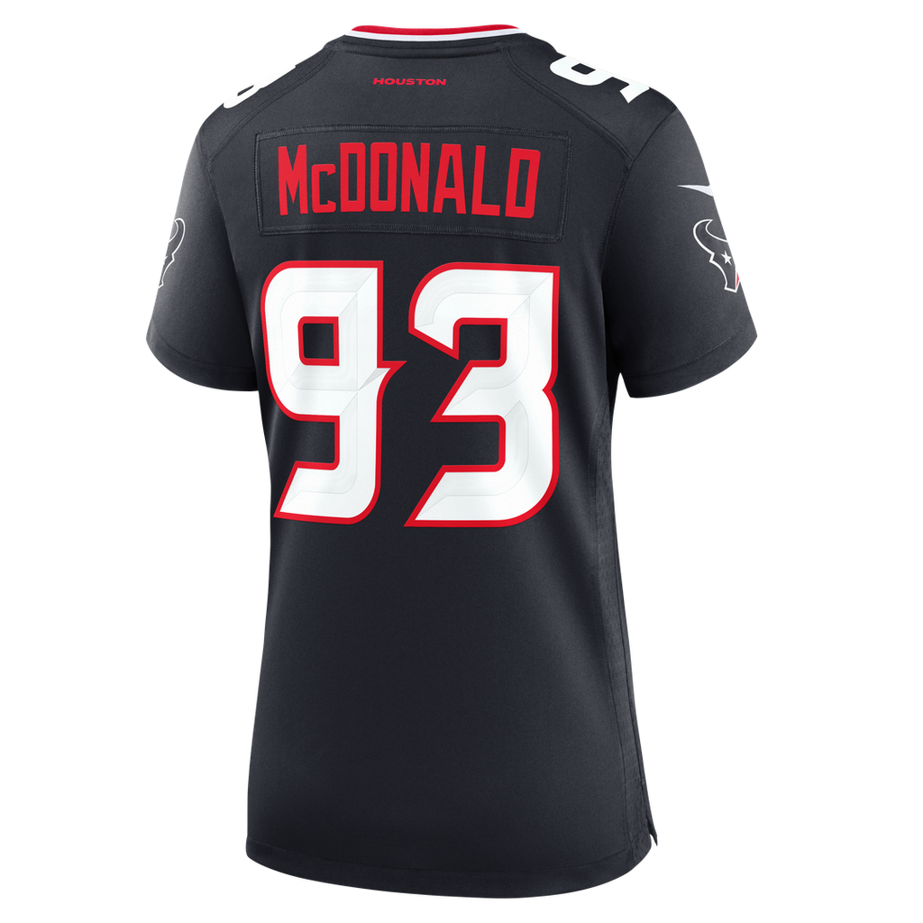 Kayden McDonald Houston Texans Women's Team Game Jersey - Navy