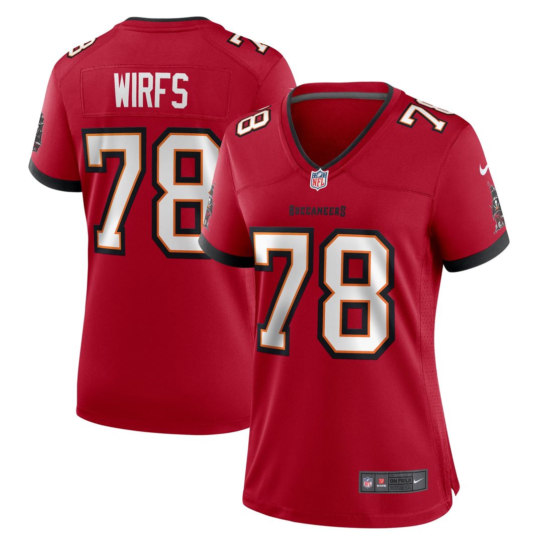 Tristan Wirfs Tampa Bay Buccaneers Women's Team Game Jersey - Red