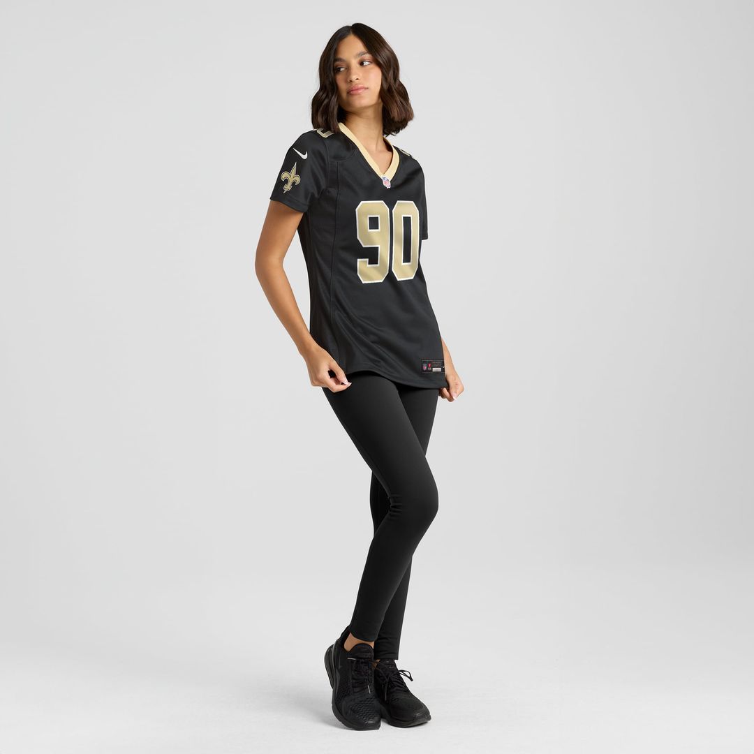 Bryan Bresee New Orleans Saints Women's Game Jersey - Black