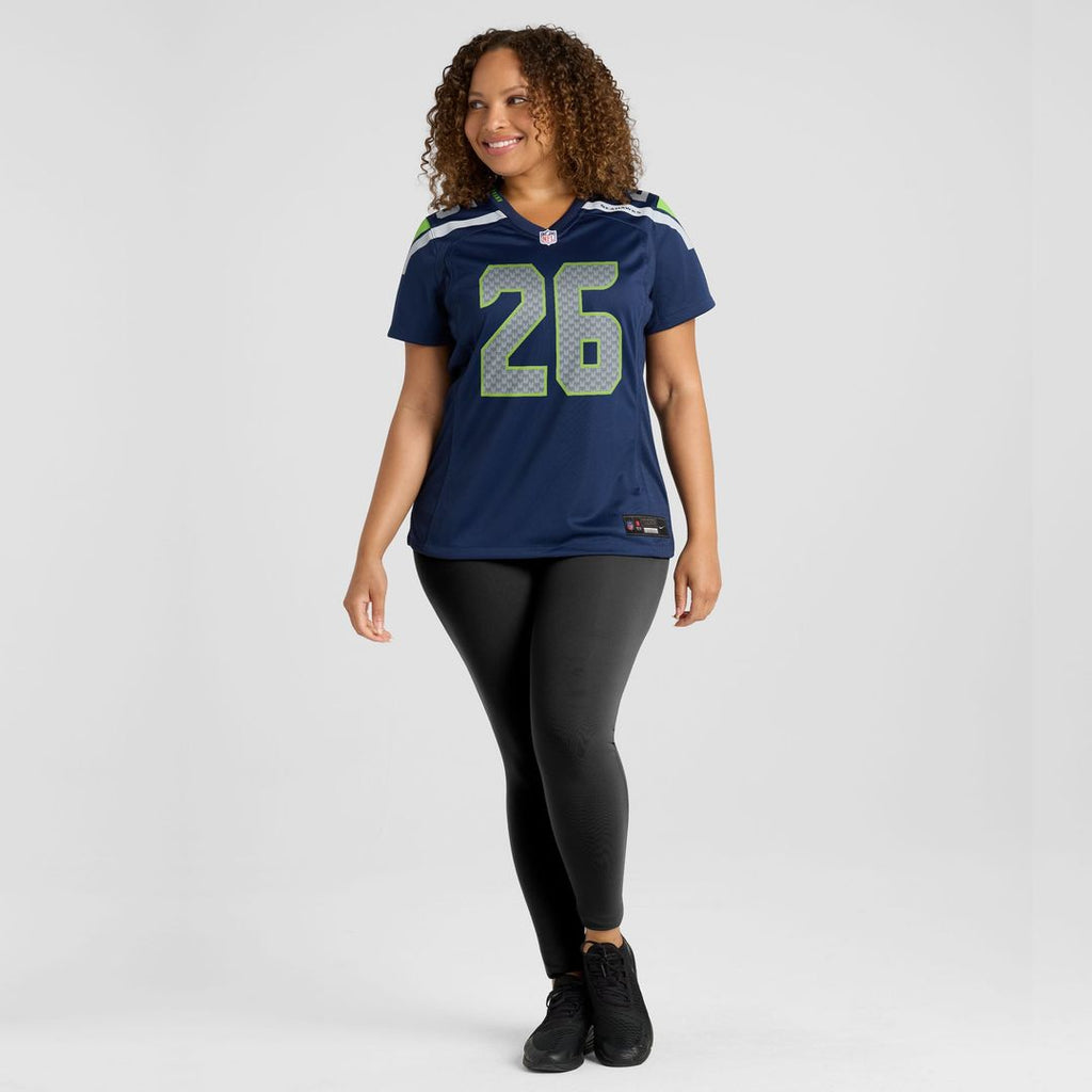 Zach Charbonnet Seattle Seahawks Women's Team Game Jersey - College Navy