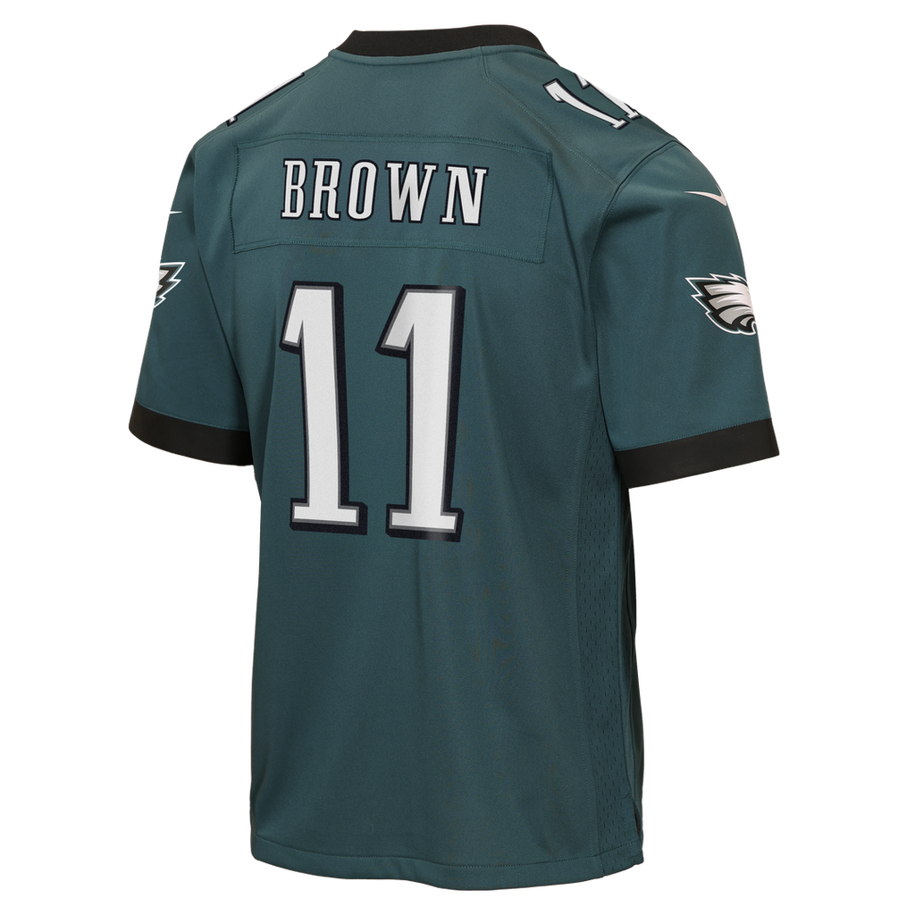 A.J. Brown Philadelphia Eagles Youth Team Game Jersey - Midnight Green