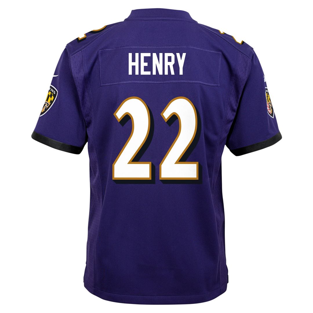 Derrick Henry Baltimore Ravens Youth Game Jersey - Purple