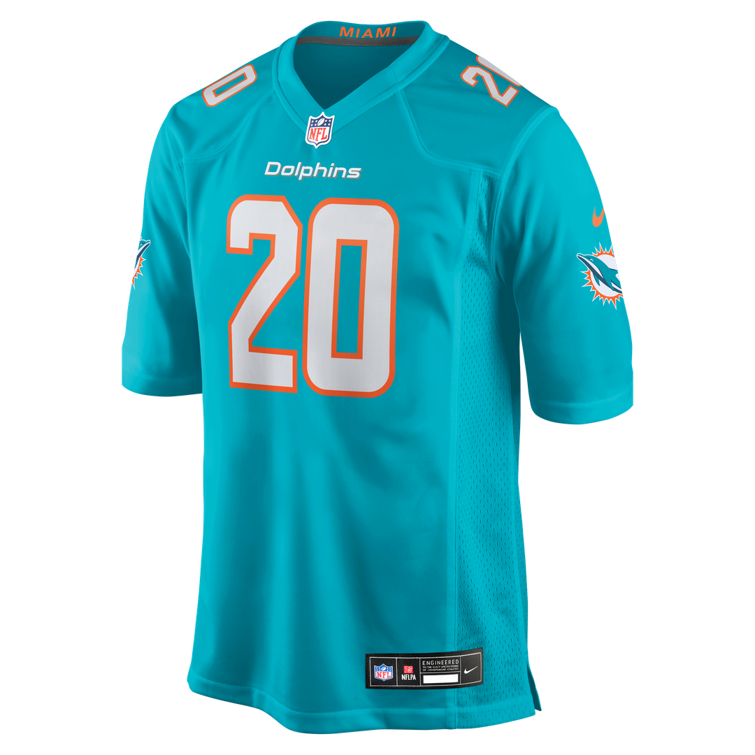 Jordyn Brooks Miami Dolphins Game Jersey - Aqua