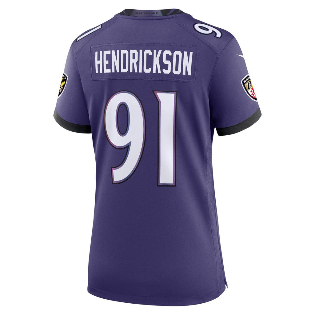 Trey Hendrickson Baltimore Ravens Women's Team Game Jersey - Purple