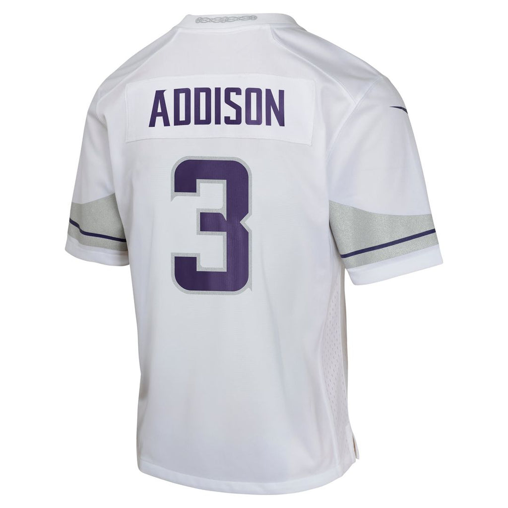 Addison Minnesota Vikings Youth Game Jersey - White