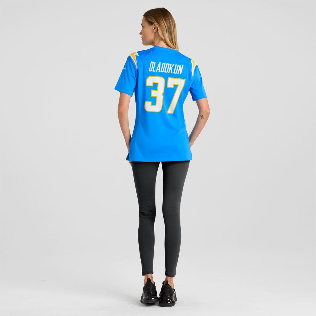 Oladokun Los Angeles Chargers Women's Team Game Jersey - Powder Blue
