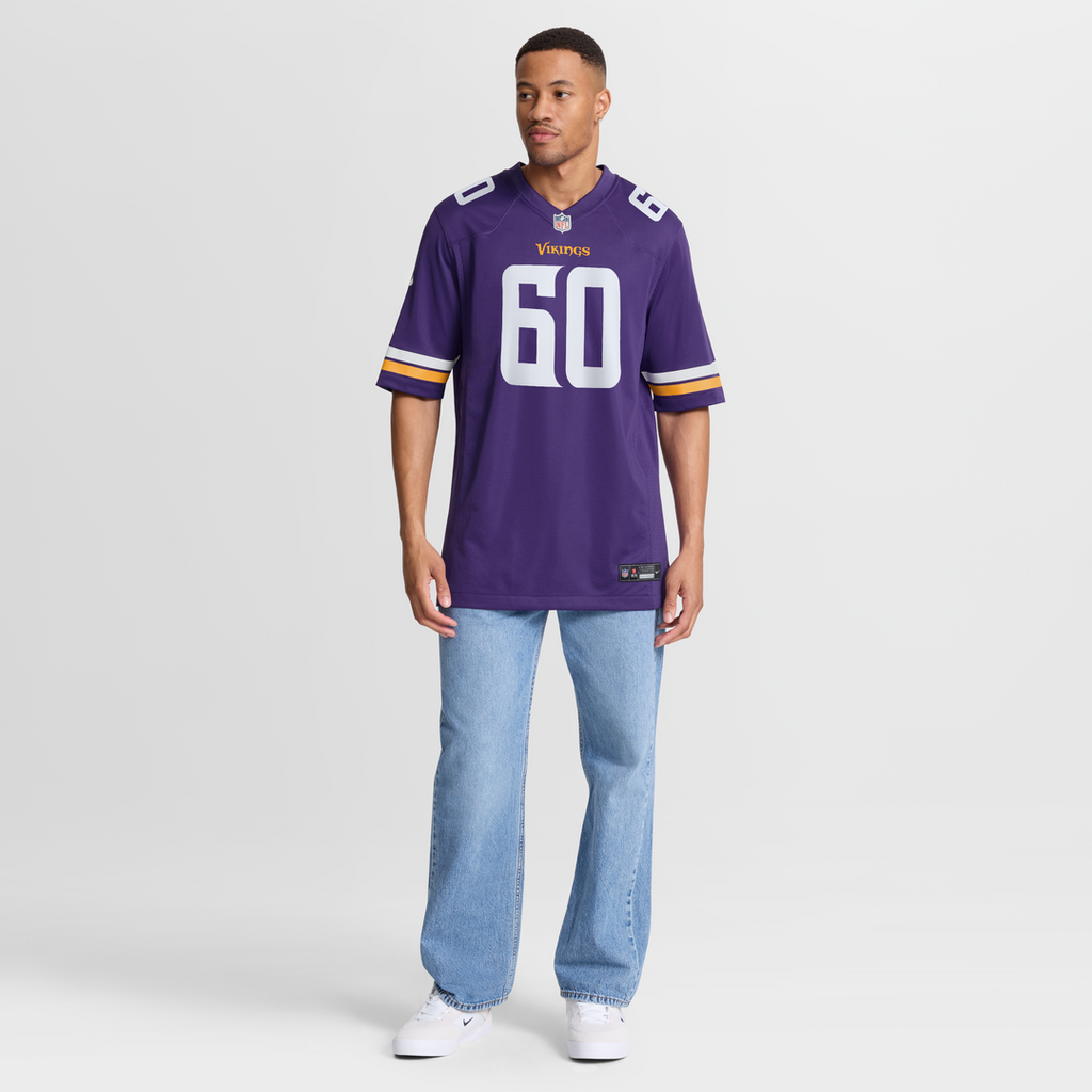 Joe Huber Minnesota Vikings Team Game Jersey - Purple