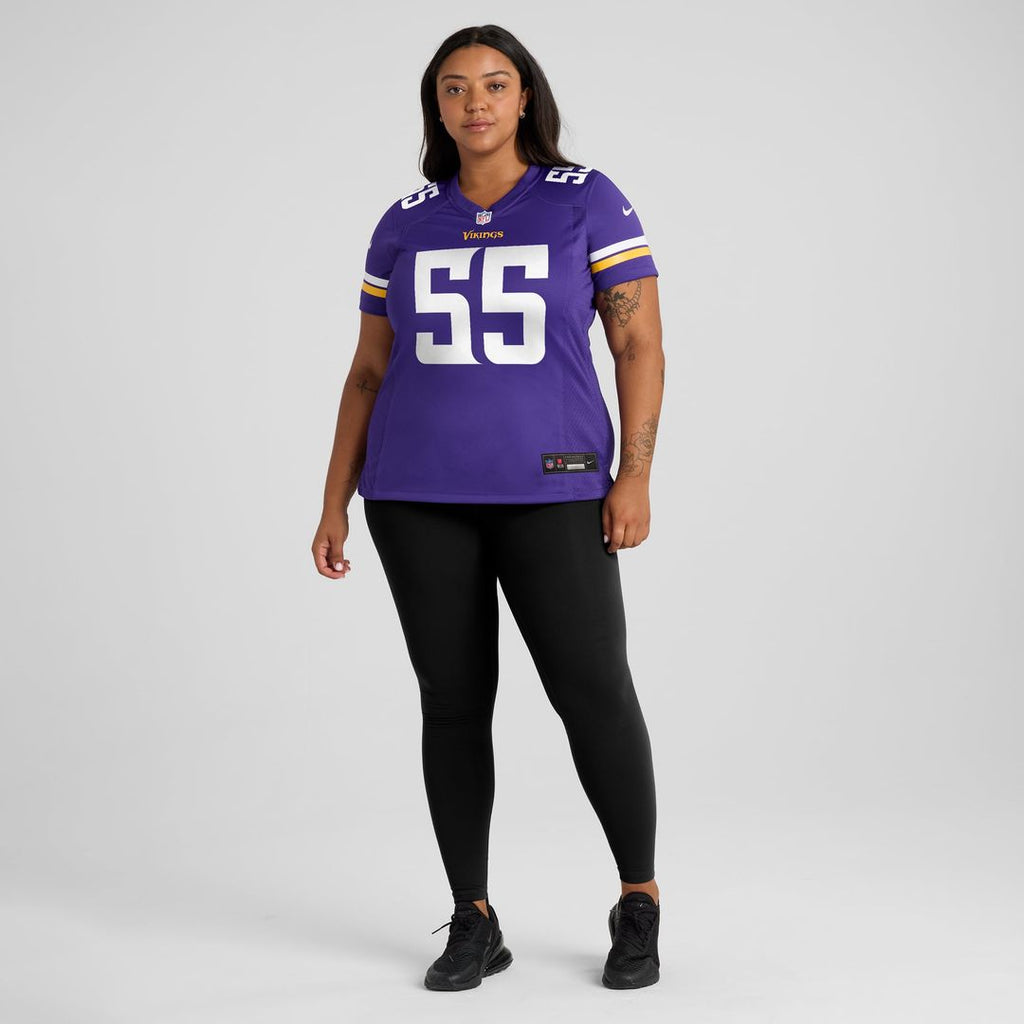 Jack Del Rio Minnesota Vikings Women's Game Retired Player Jersey - Purple