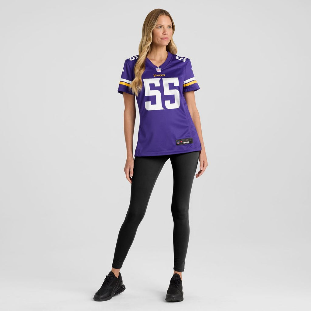 Jack Del Rio Minnesota Vikings Women's Game Retired Player Jersey - Purple