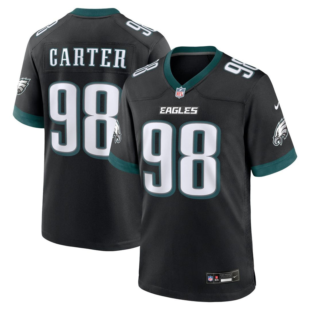 Jalen Carter Philadelphia Eagles Alternate Game Player Jersey - Black