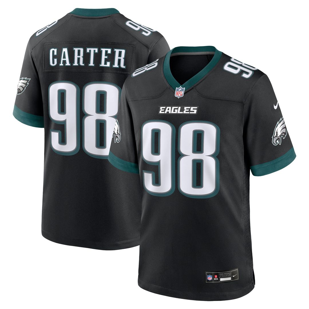 Jalen Carter Philadelphia Eagles Alternate Game Player Jersey - Black