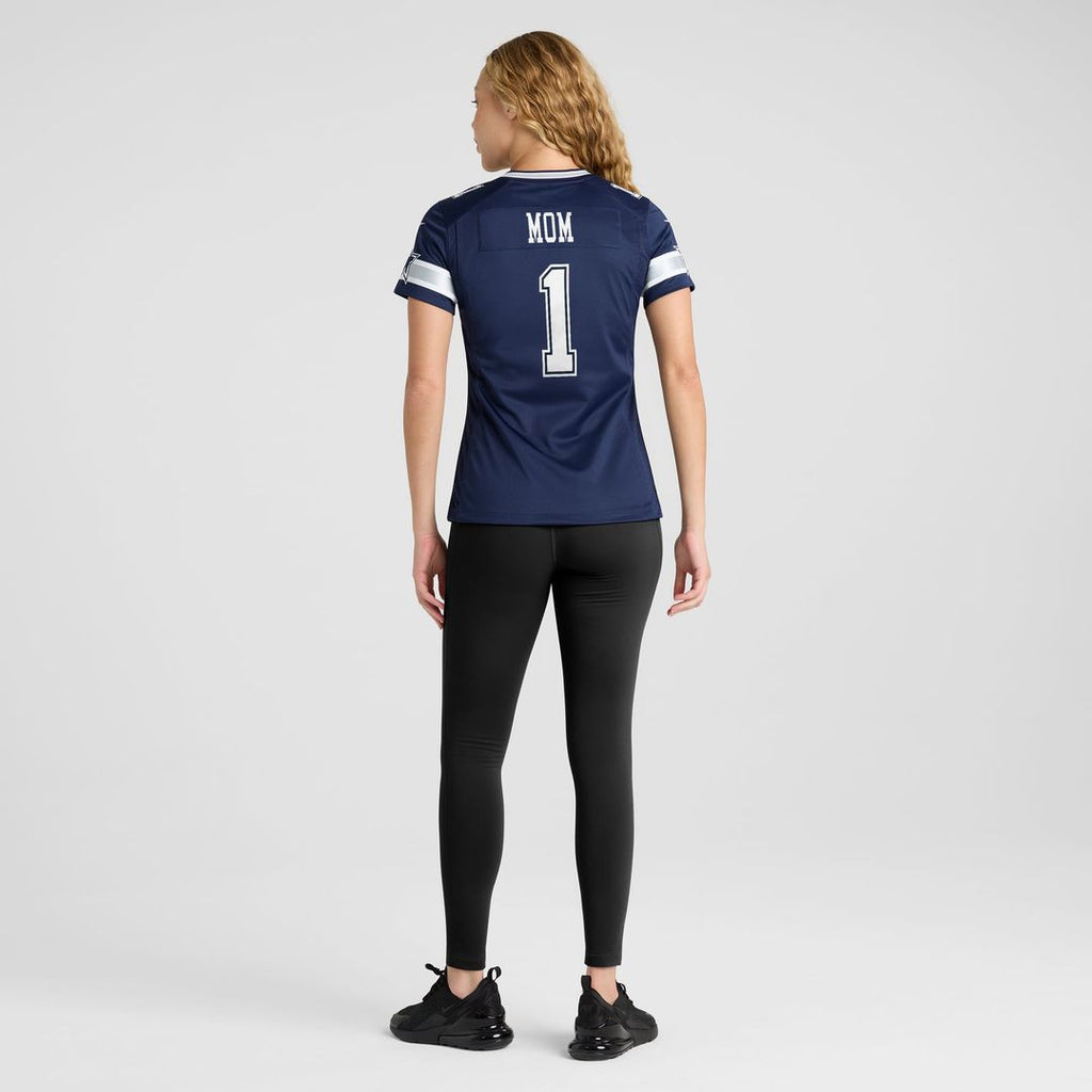 Number 1 Mom Dallas Cowboys Women's Game Jersey - Navy