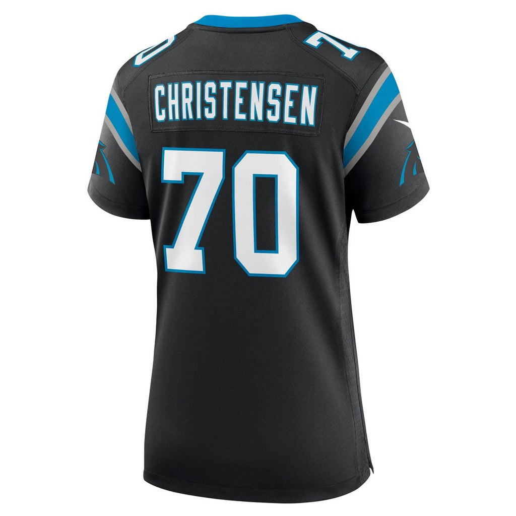 Brady Christensen Carolina Panthers Women's Team Game Jersey - Black