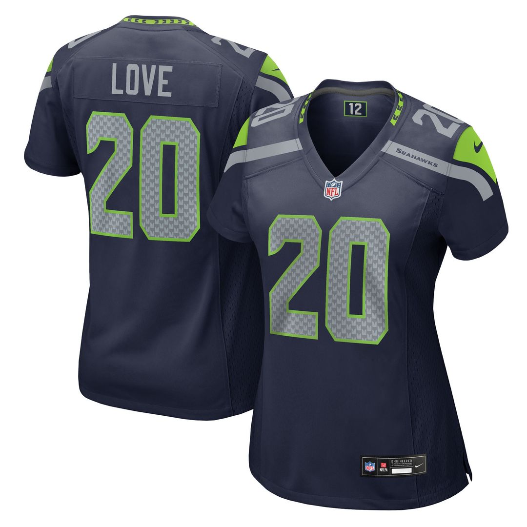 Julian Love Seattle Seahawks Women's Throwback Player Game Jersey - Royal