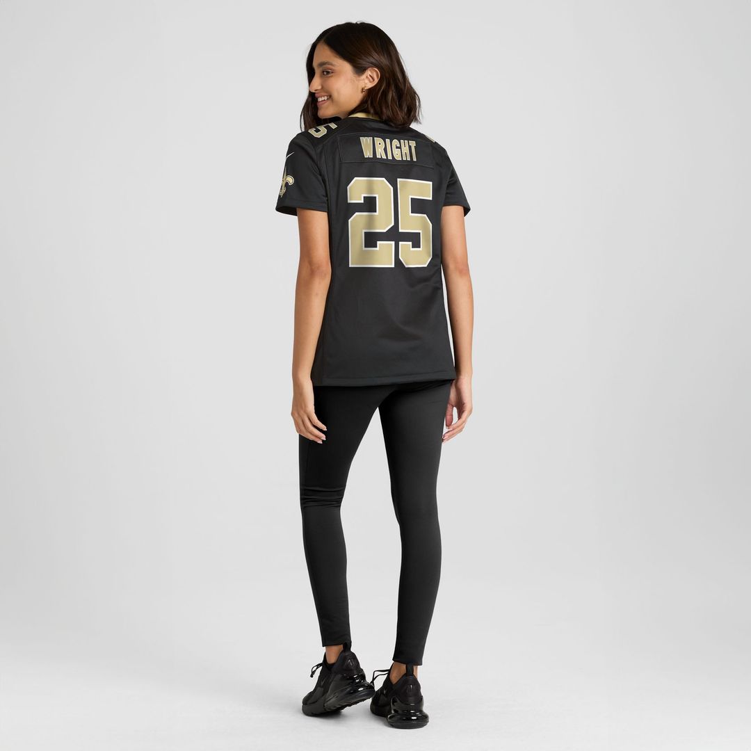 Rejzohn Wright New Orleans Saints Women's Team Game Jersey - Black