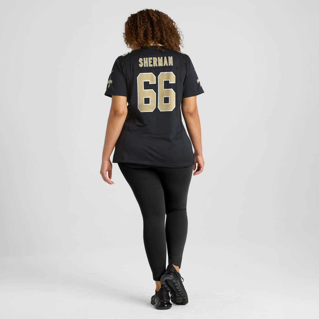 William Sherman New Orleans Saints Women's Team Game Jersey - Black
