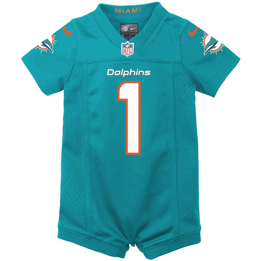 Tua Tagovailoa Miami Dolphins Newborn & Infant Game Romper Jersey - Aqua