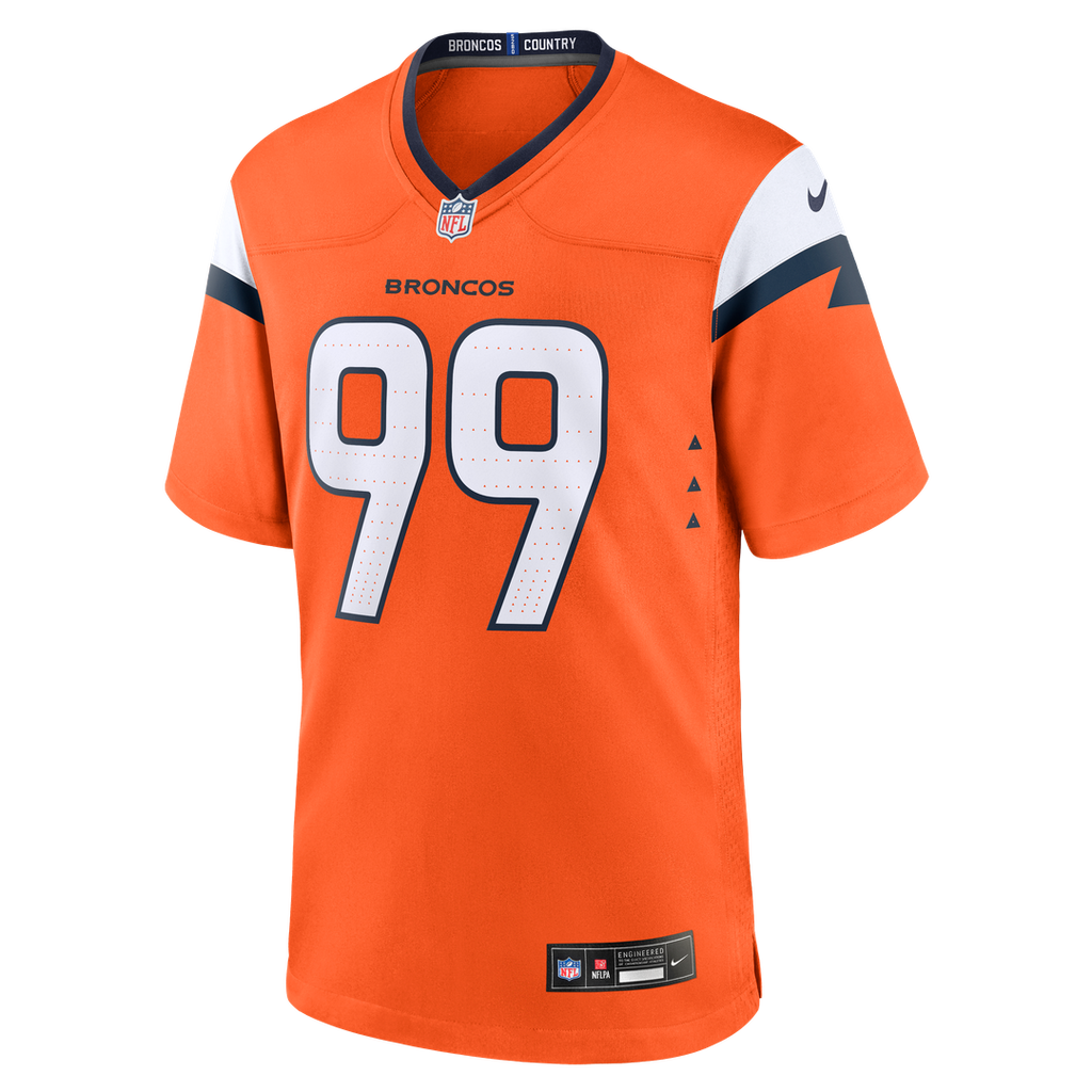 Zach Allen Denver Broncos Team Game Jersey - Orange