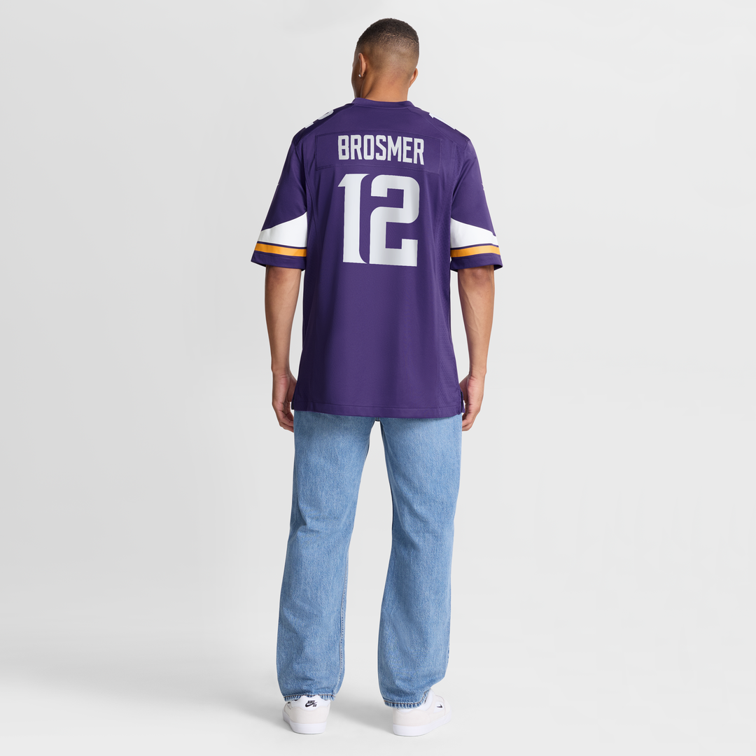 Max Brosmer Minnesota Vikings Team Game Jersey - Purple