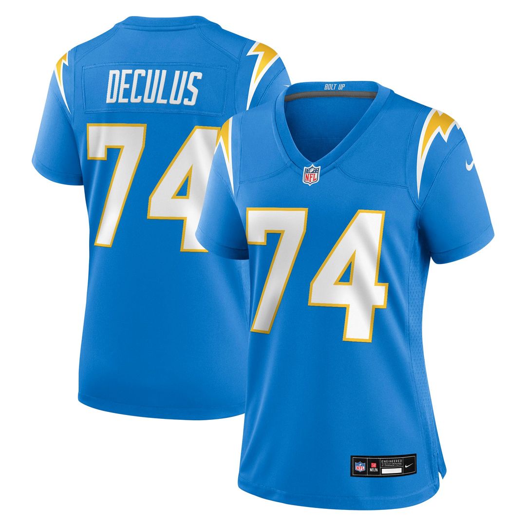Austin Deculus Los Angeles Chargers Women's Team Game Jersey - Powder Blue