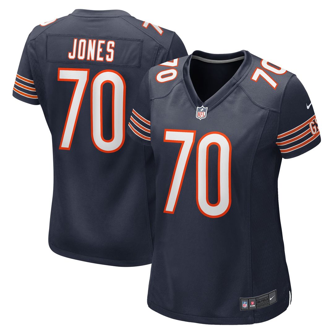 Braxton Jones Chicago Bears Women's Game Player Jersey - Navy